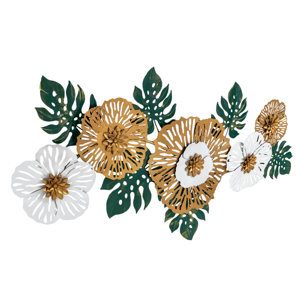Modern Iron Flower-Shaped Wall Decor 3D